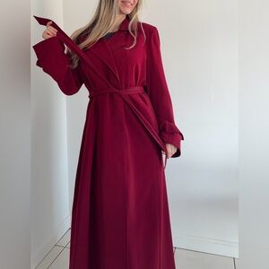 Vintage Gallery Burgundy Coat Size 10 Long Elegant